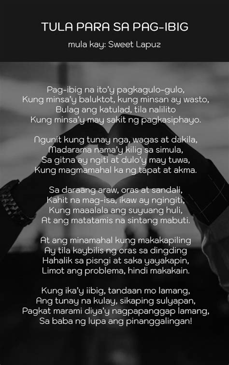 Pag ibig tula tagalog